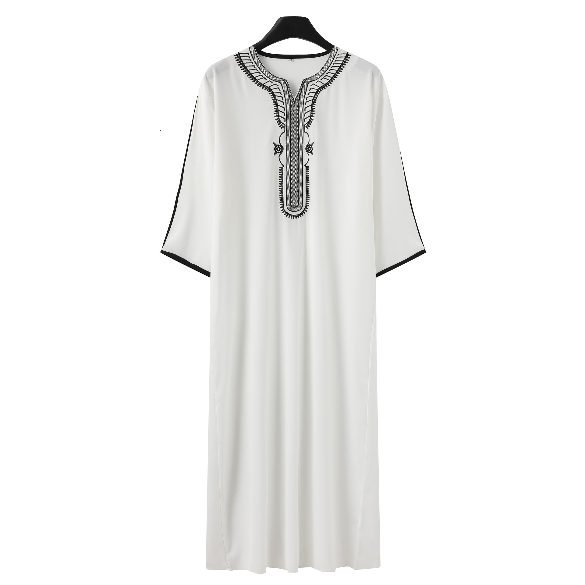 Designer Clothing New Islamic Men's Short Sleeved Moroccan Loose Ethnic Style Arabian Robe 2025 New Style