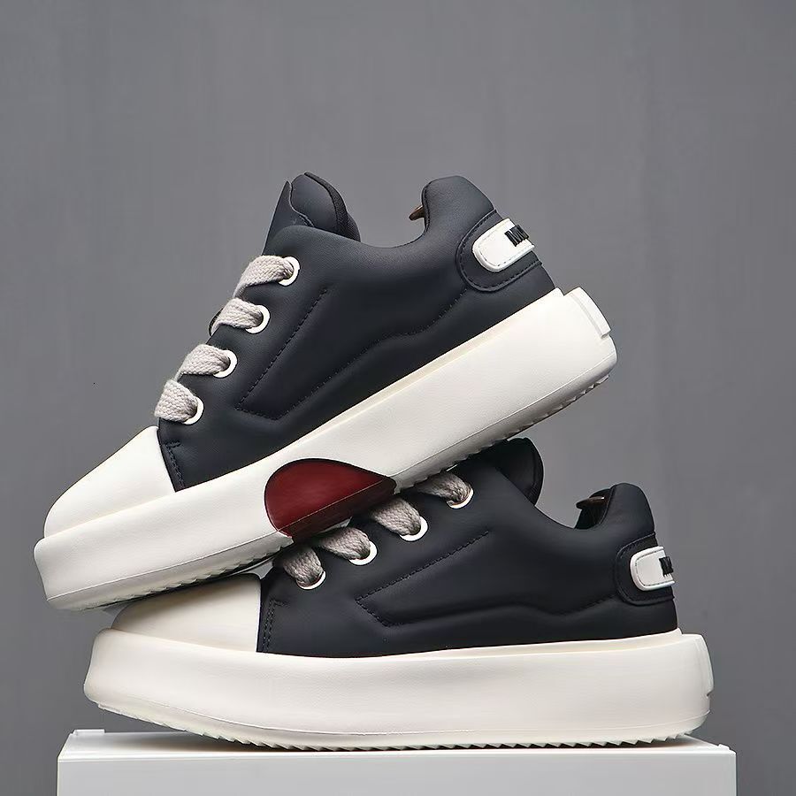 Designer casual shoes Men's thick soled tide shoes Sports fashion small white shoes Men's shoes Shake sound explosive Korean version board T