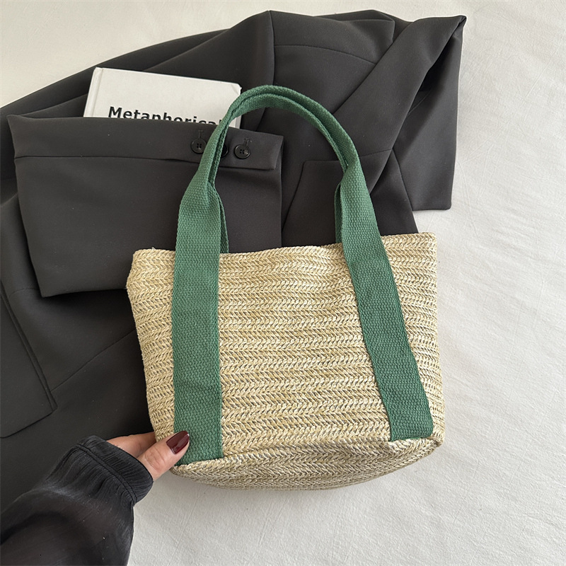 Free Delivery Designer Bag 2025 Spring Grass Women's Large Capacity Wind Woven Leisure Versatile Camping Picnic Bag Luxury Bag