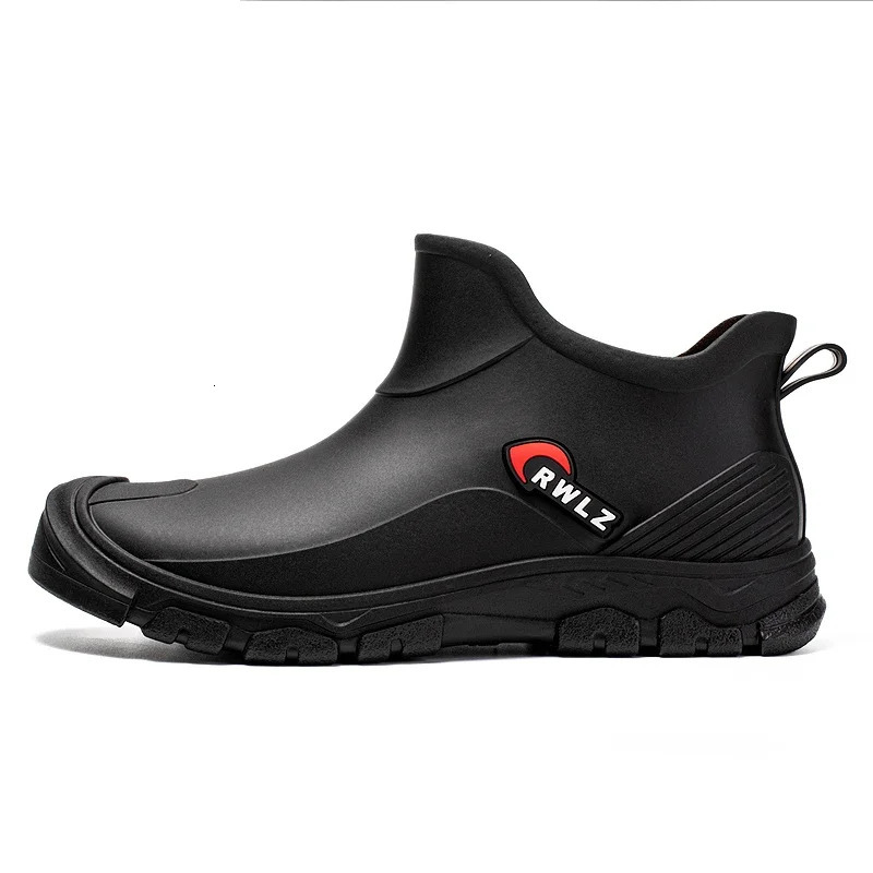 Rain Boots for Men Fashionable All-season Non-slip Waterproof Rubber Shoes for Fishing Work Car Wash Wear-resistant Water Boots 250515