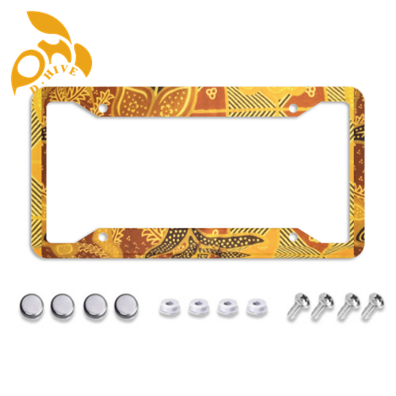 Free Shipping new designer customized Exterior Accessories License Plate Frames printing Four holes