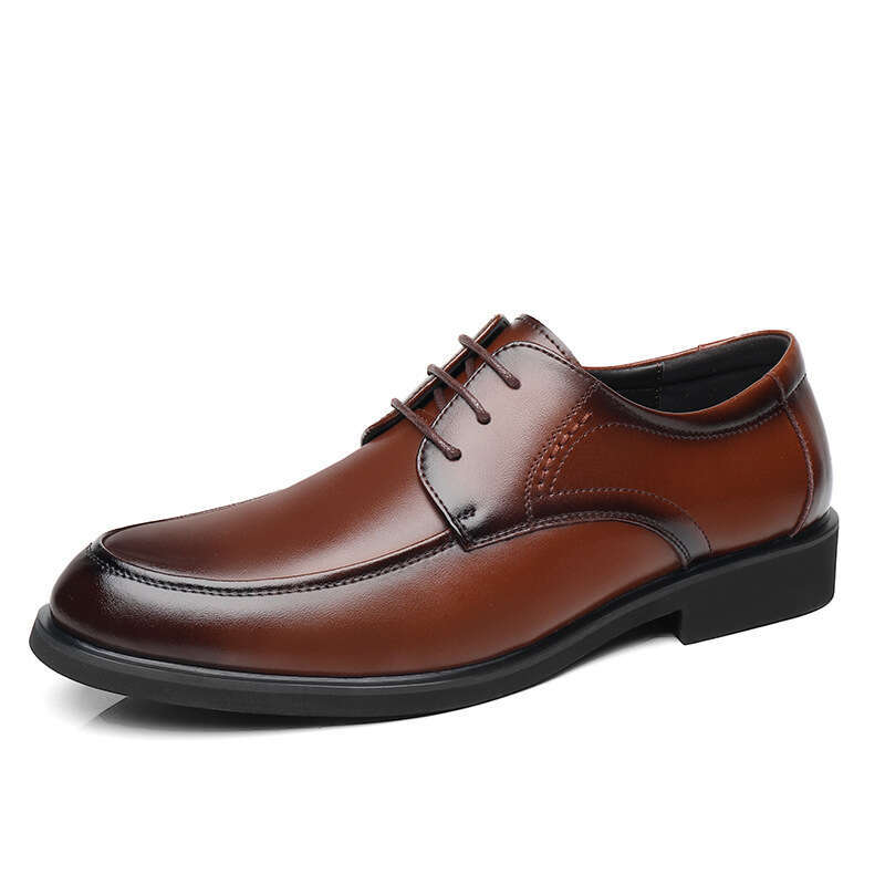 Men's spring business dress leather Korean casual men's British youth shoes, oversized shoes