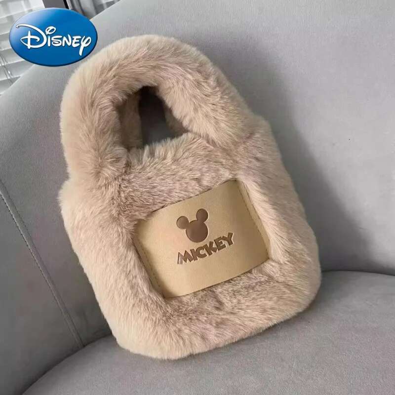2024 New Bucket Internet Celebrity Portable Coin Mobile Phone Cosmetic Bag Fluffy Plush