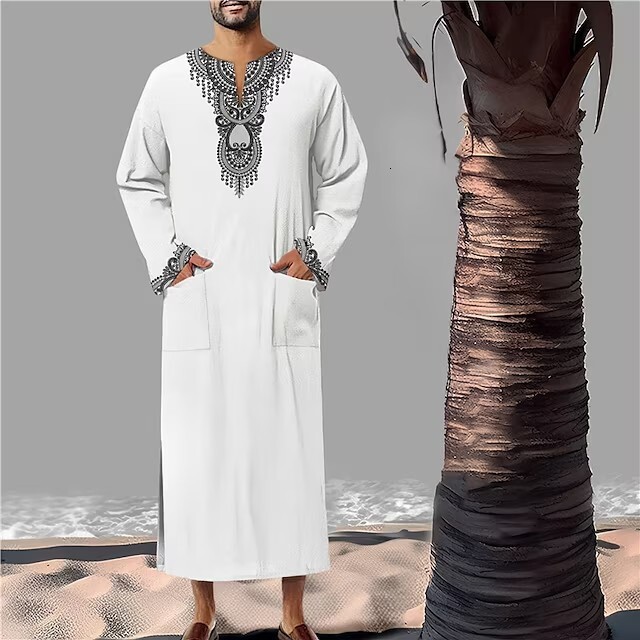 Designer Clothing New Muslim Arab Clothing Dubai Saudi Men's Embroidered Robe Product 2025 New