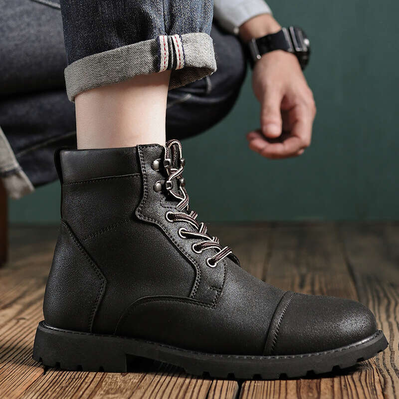Martin and winter shoes autumn 2024 British high top boots men's