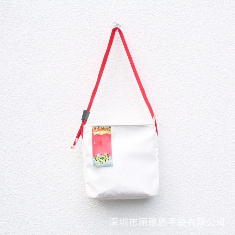 2025 new Slant span fashionable and simple daily white outfit adjustable bag Oxford cloth shoulder bag
