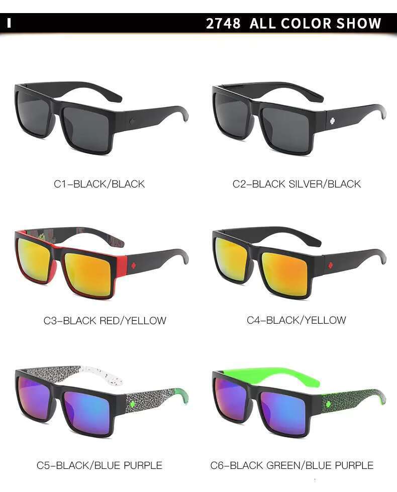 2025 Bicycle Running Fishing Brand Large Frame Polarized Sports Spy Fashion Men's Glasses Sunglasses