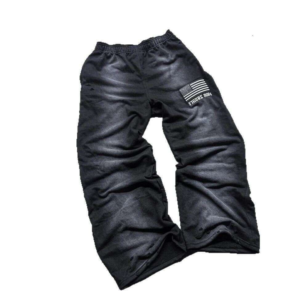 Millennium New/Old Hole Design Casual Women's Trendy Harajuku Fashion Embroidered Pants Gothic Street Hip Hop Straight
