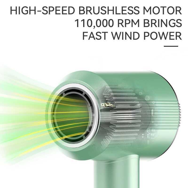 KEMEI Professional hair dryer negative ion care hair fast drying home hotel 110000RPM super strong wind low noise KM-6891 z250520