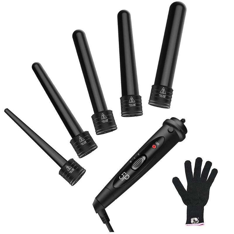 Bestselling 5-In-1 Curl Set Portable With Five Replaceable Curling Sticks Ceramic Coating Curler Salon Styling Tool