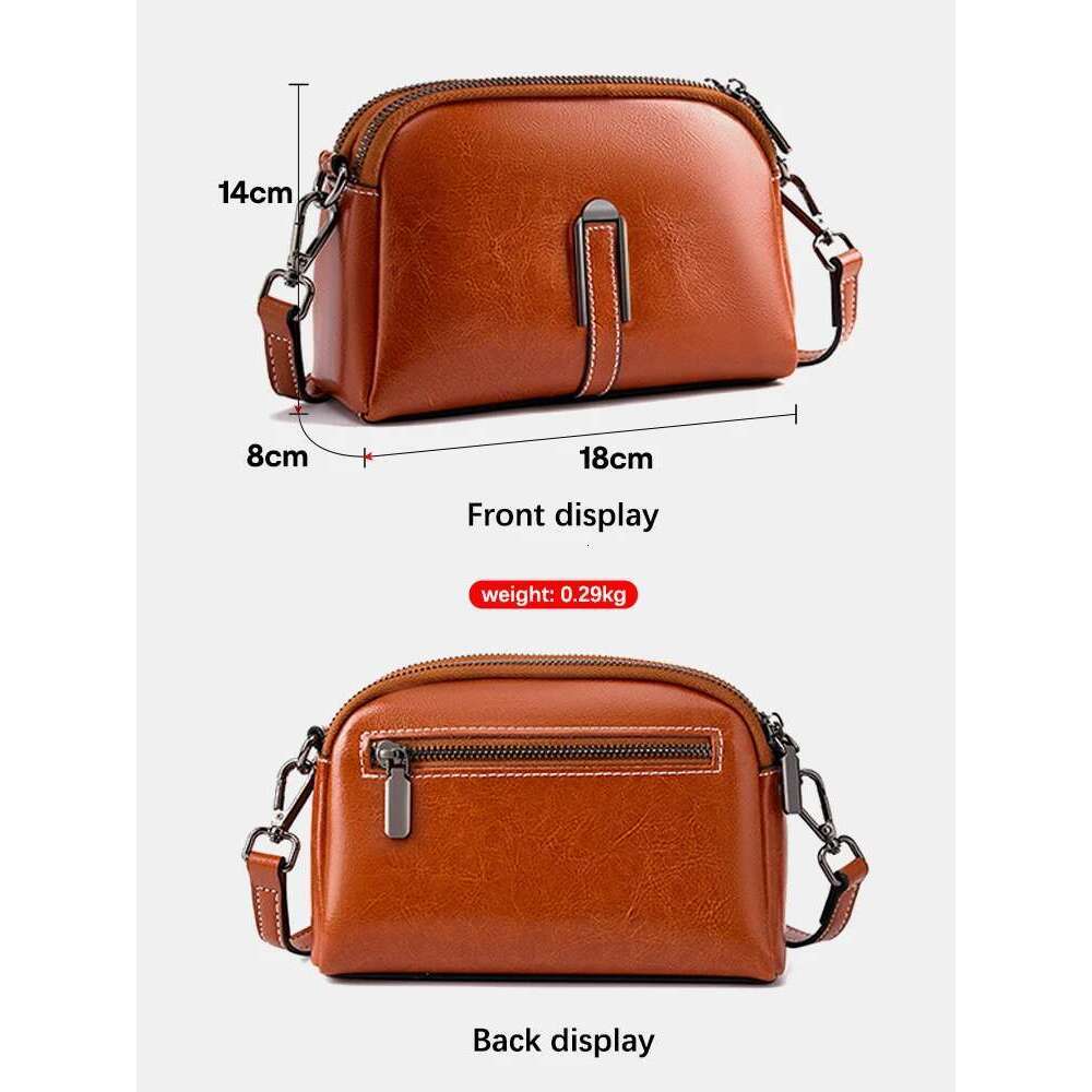Zency 100% Oil Wax Top Leather Small Crossbody Bags Women Fashion Designer Shoulder Bag For Phone Handbag Purse Messenger