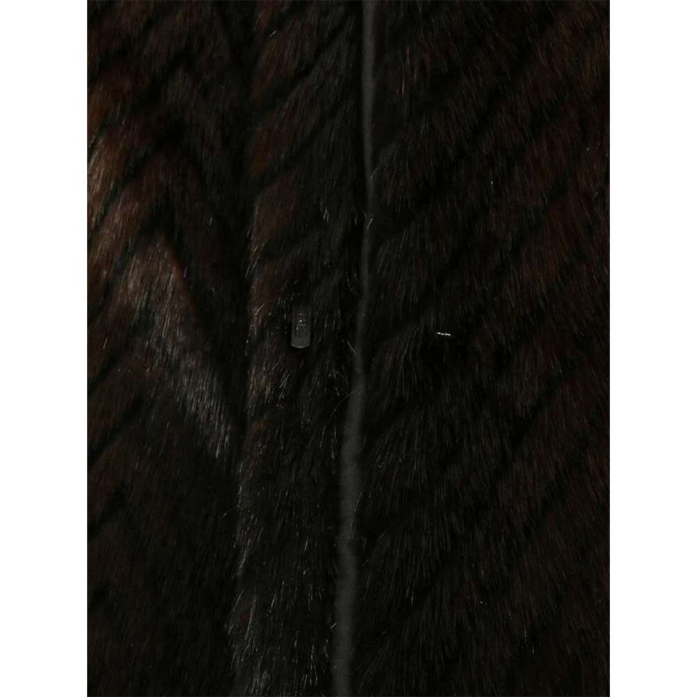 Nerazzurri Winter Extra Long Thick Warm Elegant Striped Fluffy Faux Mink Fur Coat Women Stand Collar Maxi Overcoat 2022
