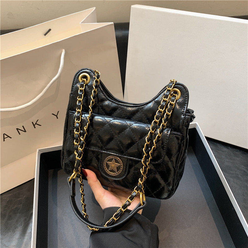 Free Shipping Designer Bag Xiaoxiangfeng Soft Leather Wandering Foreskin Retro Diamond Grid Chain Bag Versatile Classic Shoulder Bag Crossbody Bag Wom