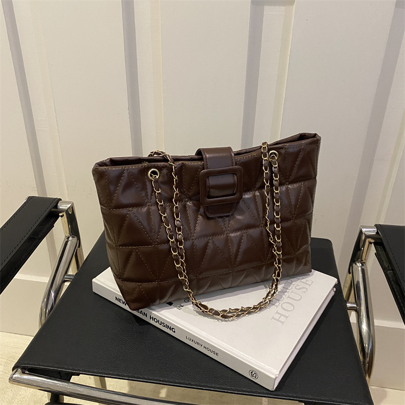Free Delivery Designer Bag Premium Underarm 2025 Trendy Fashion Small Fragrant Ling Grid Chain Bag Niche Commuter Single Shoulder Tote Bag Luxury Bag