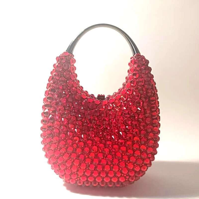 Metal Jewels Handbags Female Crystal Designer Clutch Bags Rhinestones Handbag for Party Banquet or Wedding Dia Purses