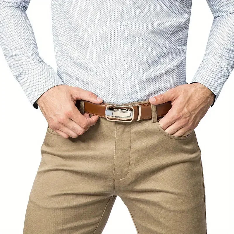 Mens Genuine Leather Belt Alloy Buckle Ratchet Belt Top Quality Belt Fashion Belt for Men 250520