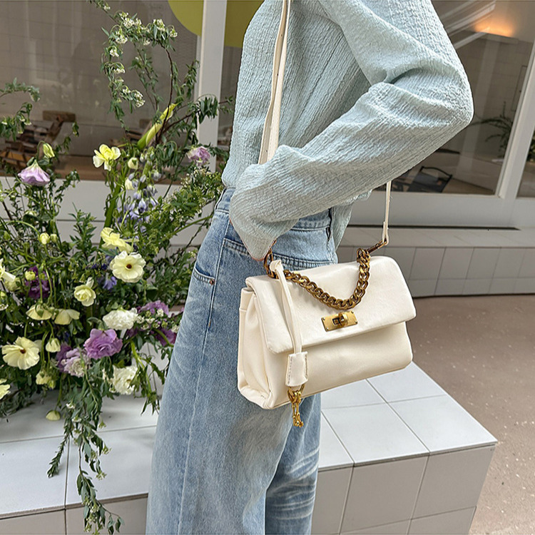 Free Shipping Designer Bag Women's Crossbody Bag Simple And Fashionable Korean Version Chain Women's Bag Commuting Handbag Versatile Shoppin