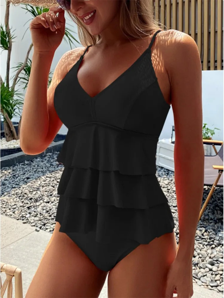 High Waist Bikini Set Swimsuit Women Beachwear Swim Summer Swimwear Bathing Suit Two Pieces Swimsuits Womens Tankinis 250516