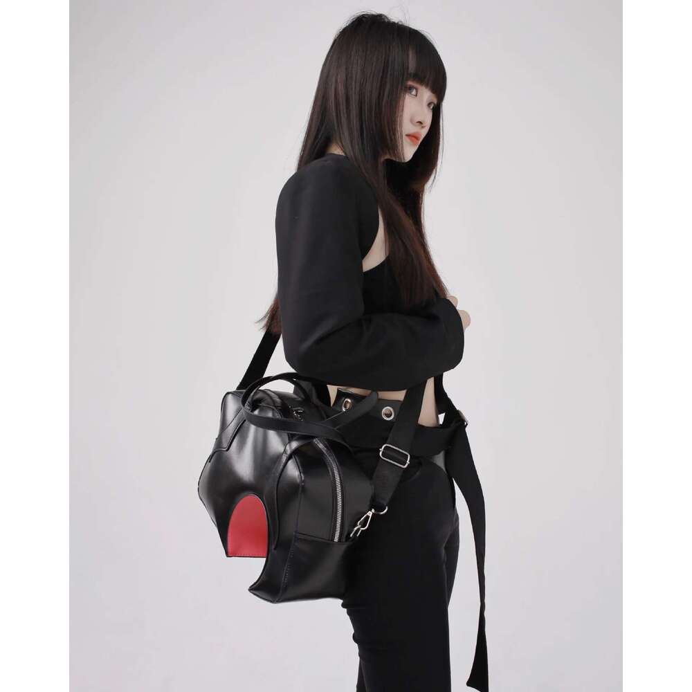 Niche Personalized Pu Geometric Men's And Women's Portable Shoulder Messenger Shopper Bag, Large Travel Bag