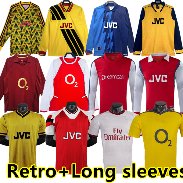 RETRO Soccer Jersey vintage classic Football Shirt kit HENRY BERGKAMP 88 90 91 92 93 94 95 96 97 98 05 06 07 WRIGHT PERSIE VIEIRA PIRES ADAMS Uniforms WRIGHT Long sleeve