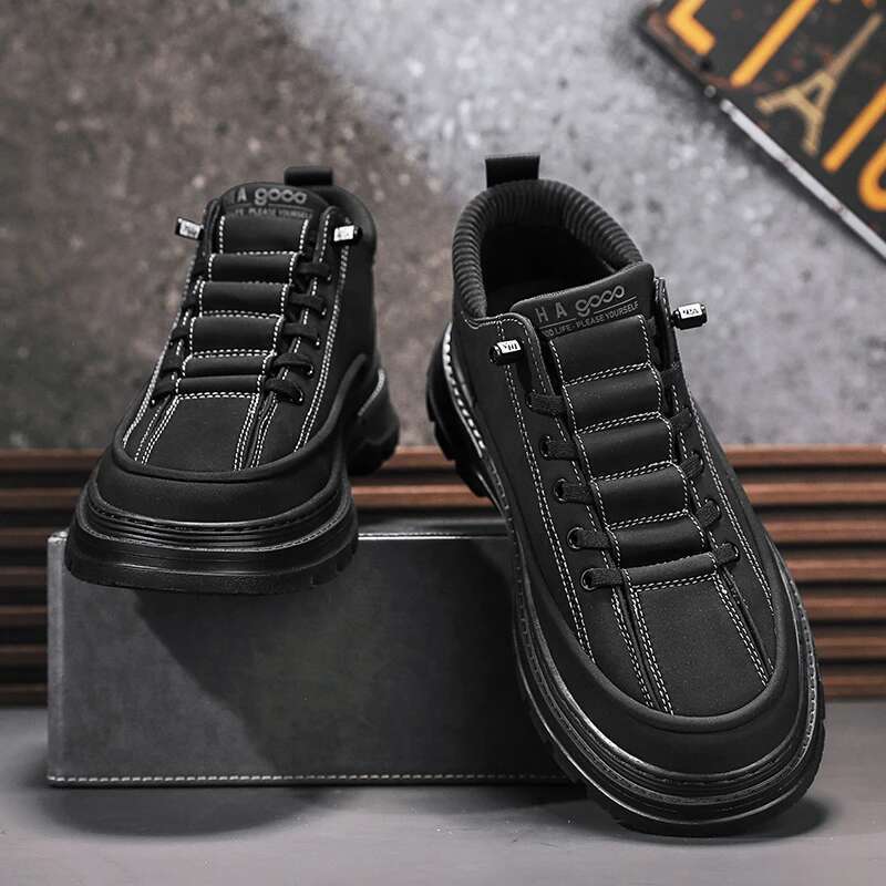Designer casual shoes ML2025 New Trend Explosive Fashion British Boots , Everyday Lace Up Boots