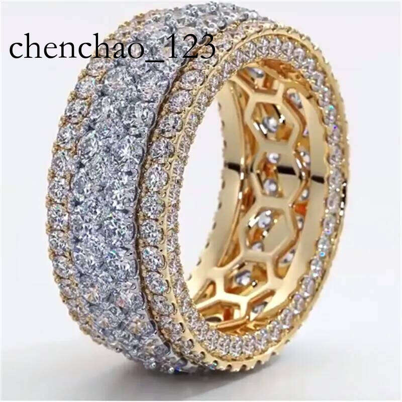 Vecalon Handmade Cross ring Sterling sier T shape Dia Cz Party wedding band rings For women men finger Jewelry