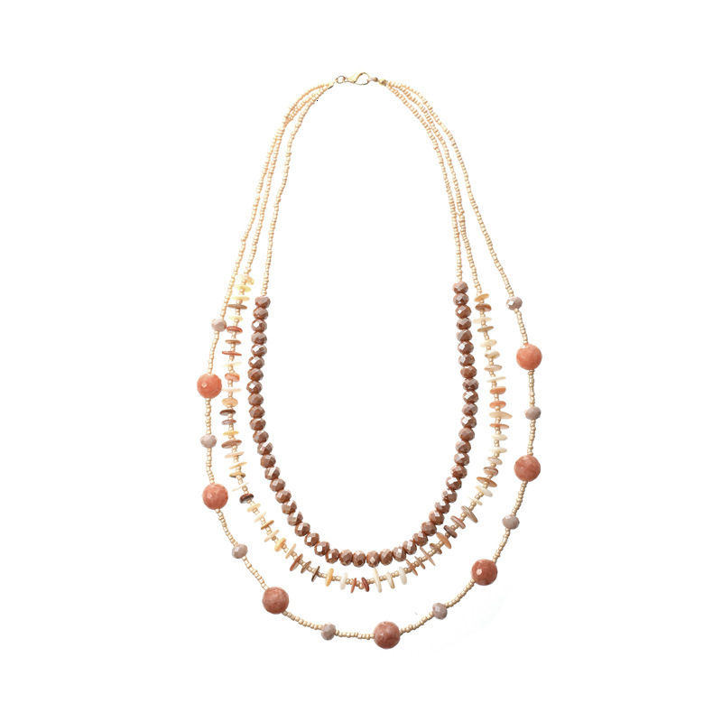 Ethnic style shell creative necklace women's temperament sweater light geometric crystal collarbone chain