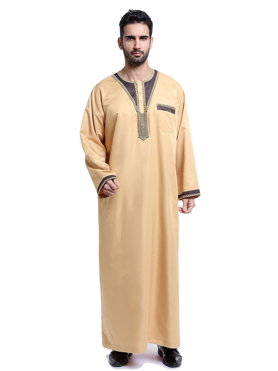Designer Clothing Arab Travel Casual Robe Dubai Ethnic Men's Clothing 2025 New Fashionable And Versatile Trendy Clothing