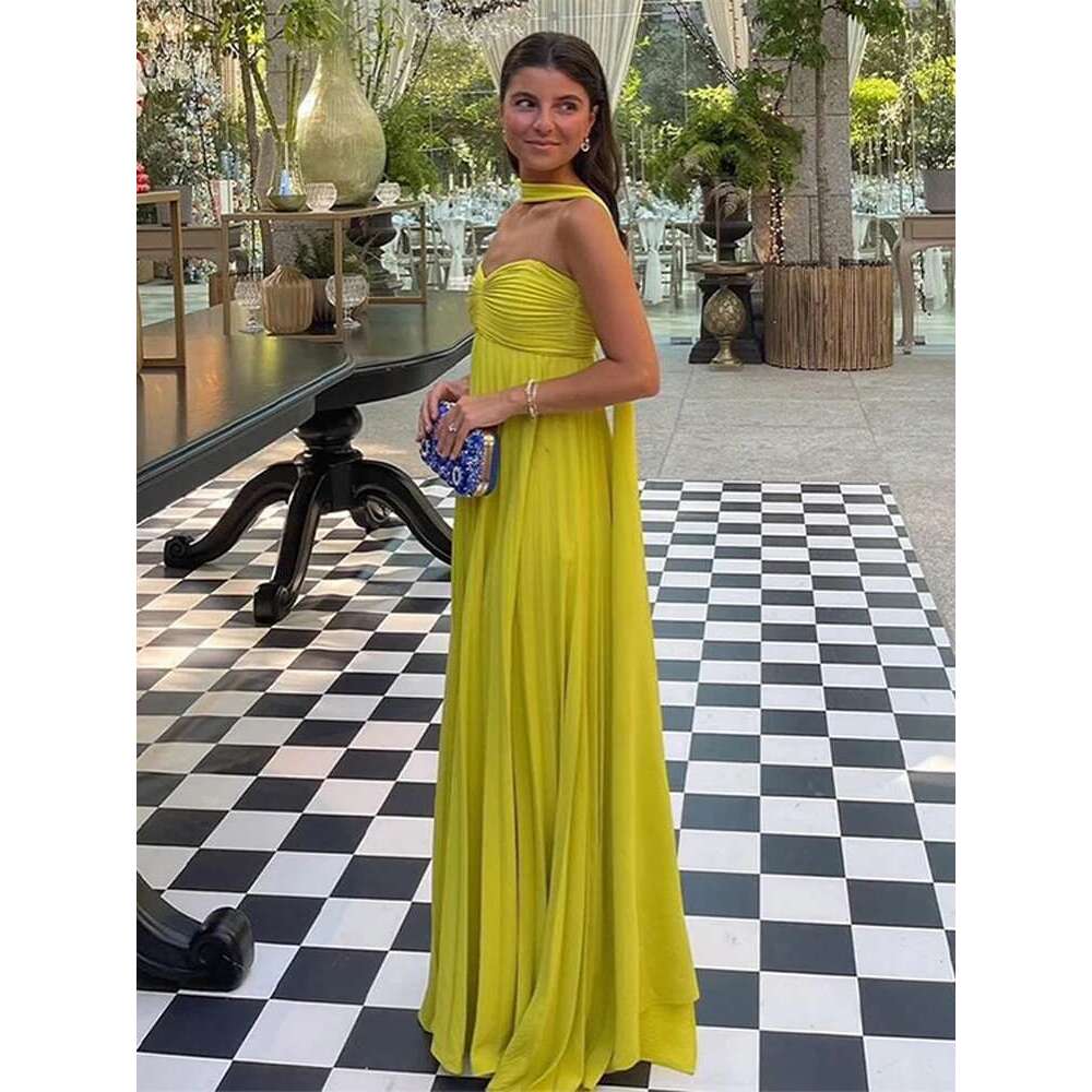 Strapless Ribbon Maxi Dress Women Elegant Sleeveless Backless Pleated Party Dresses Female 2025 Summer Sexy Lady Evening Vestido