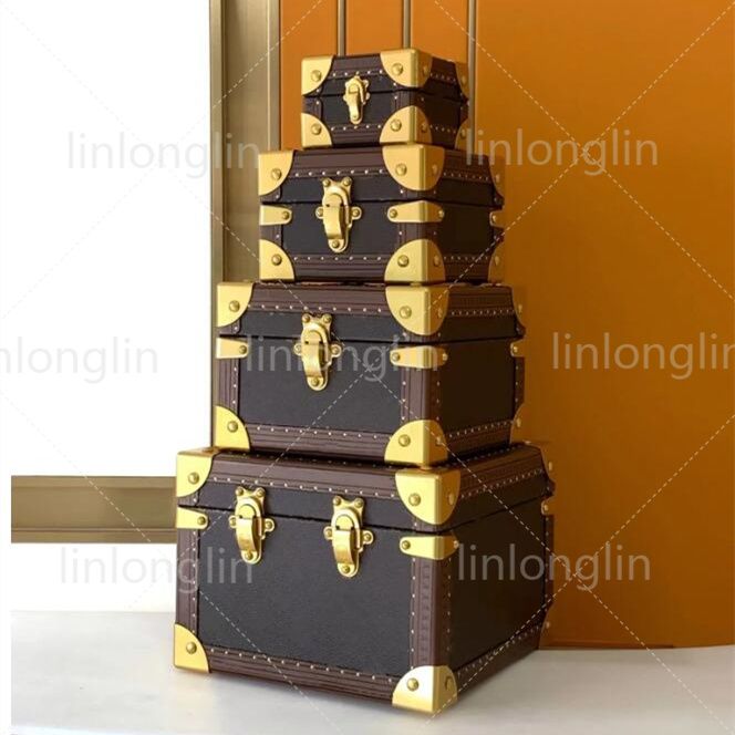 4 sizes cosmetic bags cases designer bag high quality bags luxury jewelry hard box pearl treasure box jewelry box watch box decorative box set lady cosmetic case