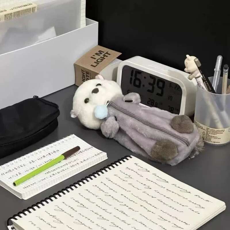 Hot Selling 1Pcs Creative Sea Otter Plush Doll Case Ins High-Attractive Pen Holder Cute Pencil Pouch Bag School Supplies Stationery
