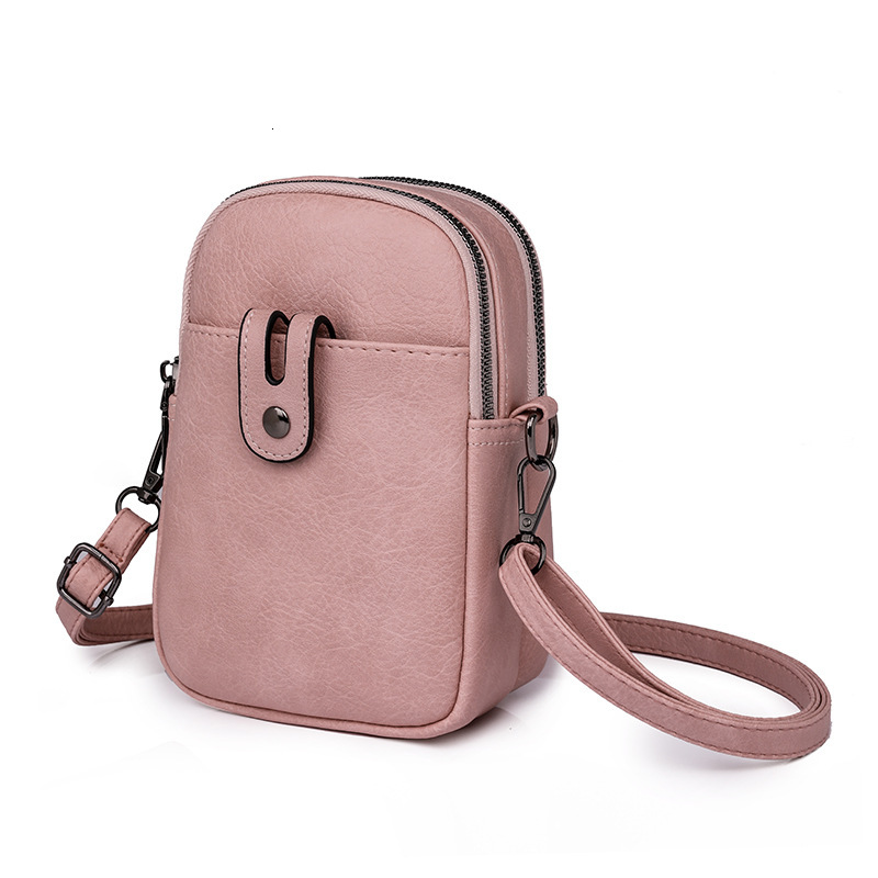 Women's 2025 New Soft Leather Mobile Phone Fashionable, Simple, High end, Single Shoulder Crossover Mini Small Bag for Women