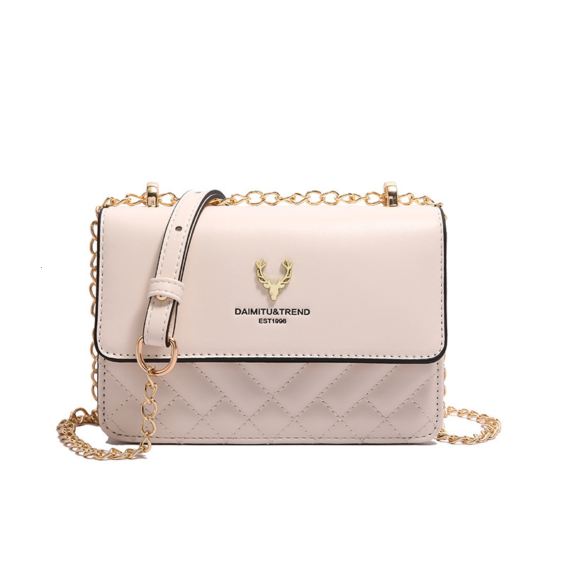 High quality brand hot selling high-end diamond grid embroidery thread 2025 new model single shoulder women's light luxury chain small square bag