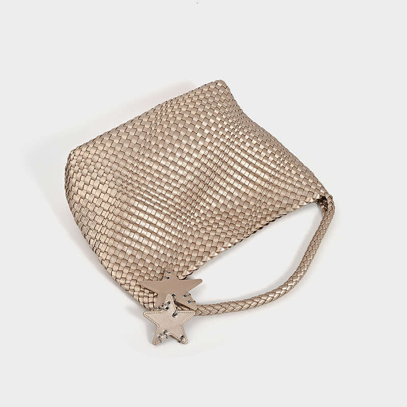 Women's Bags Designer High End, Niche Design, Handmade Woven Large Capacity Tote Bag, Casual And Lazy Style, One Shoulder, Underarm Bucket Bag