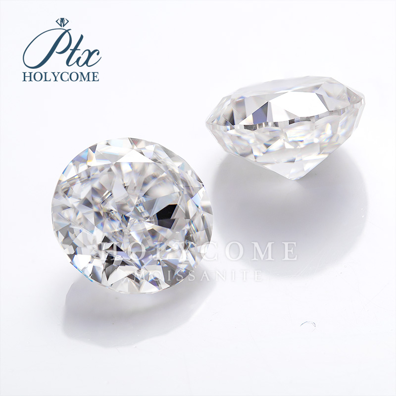 Crushed Ice Cut Moissanite Diamond Test Positive VVS1 Wholesale GRA Certificated Round Shape White D Color Loose Moissanite