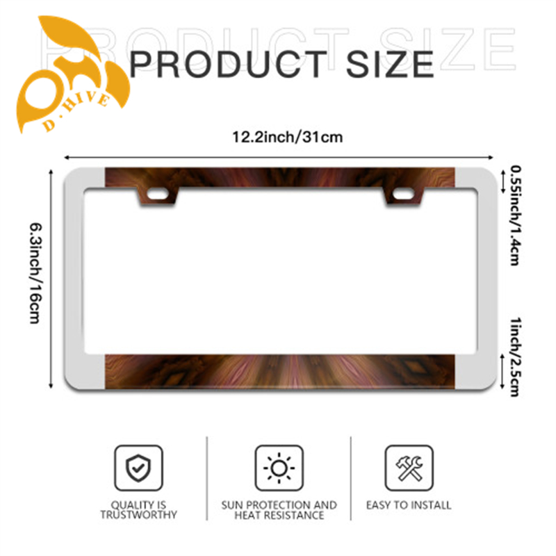 Free Shipping new designer customized Exterior Accessories License Plate Frames fashion Flat hole license plate holder