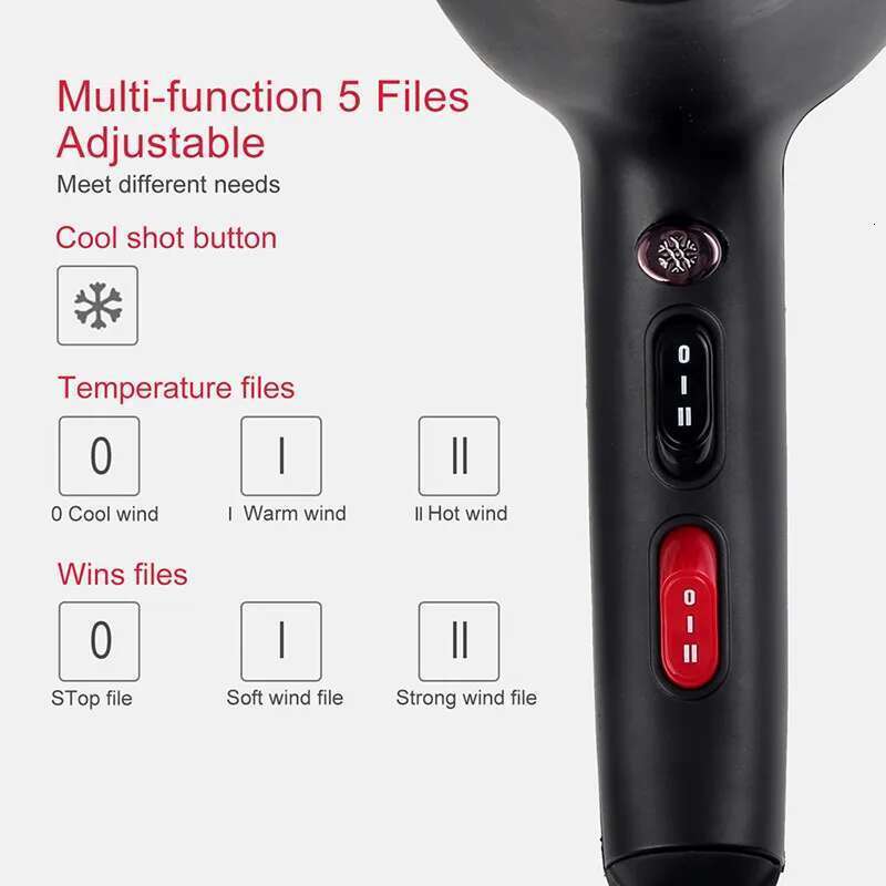 US,EU Speed Hair Dryer Vintage Color 2400W High Power Fast Drying Silent Home Hairdresser Recommendation