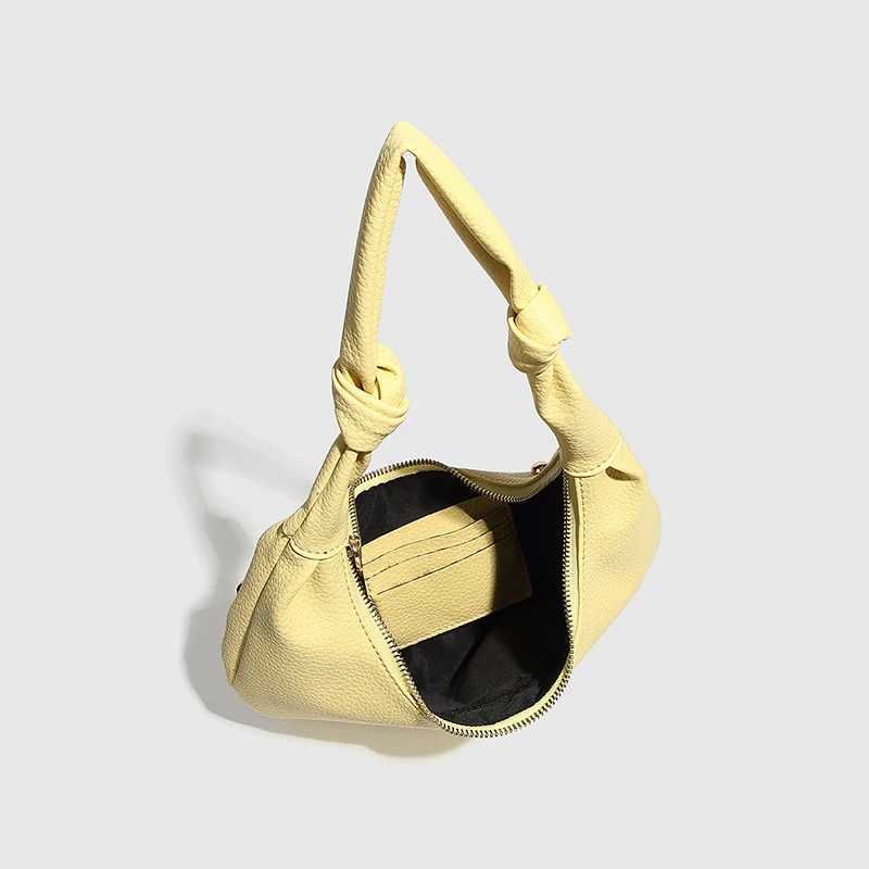 Mushroom Rivet Hobo Underarm Shoulder BagCrescent Dumpling HandbagDesigner Metal Stud Dot ClutchWomen Compact Chic Tote Bag M250520