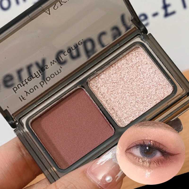 Punk Blue Black Eyeshadow Palette 2 Color Glitter Matte Dark Smoky Eyeshadow Shimmer Shinny Eye Pigment Cosmetic Makeup for EyesXJ250520