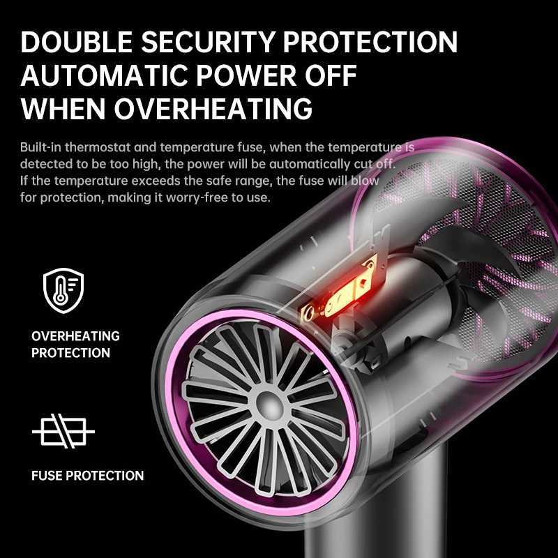 110V-220Vigh-Power Quick Drying Hair Dryer Negative Lonic Blow Dryer Hot Cold Wind Air Brush Hairdryer Strong Dryer Salon Tool z250520