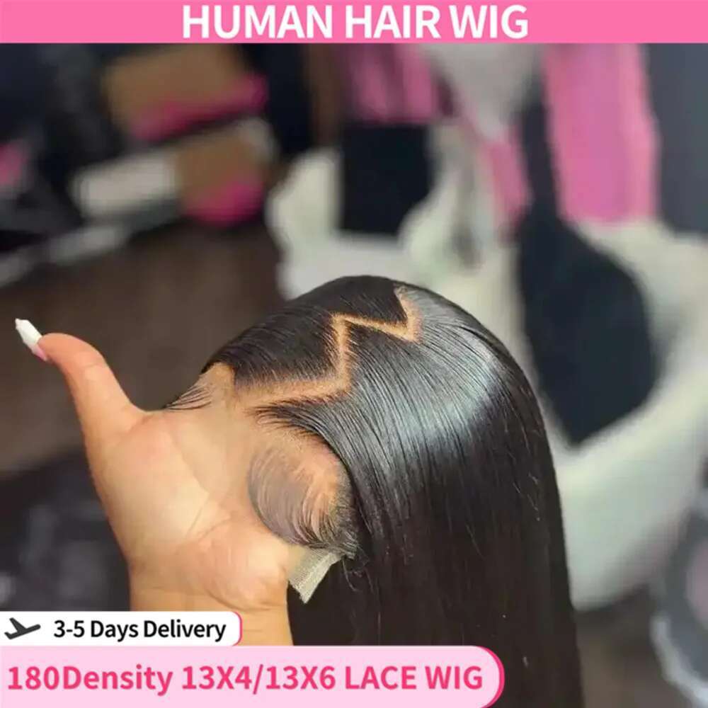 Brazilian Bone Straight 13x4 Transparent Front Human Wigs For Black Women 13x6 Lace Frontal Wig Pre Plucked Bling Hair