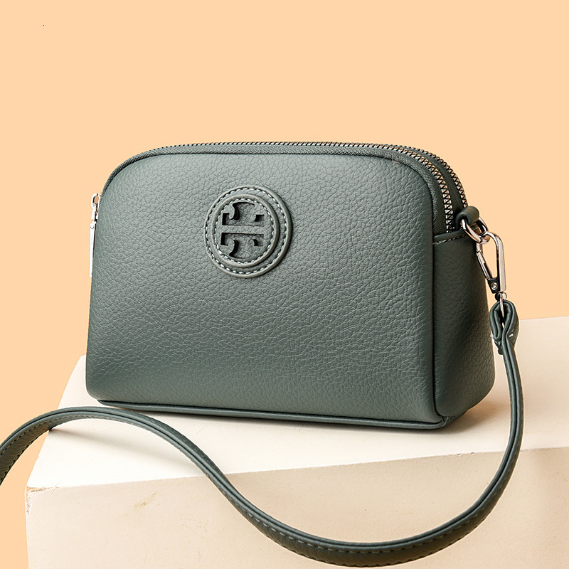 2025 New Outdoor Style Luxury Free Delivery Designer Bag Soft Leather Mini Middle-aged Mother's Phone Multi-layer Handbag Fashionable Single Shou