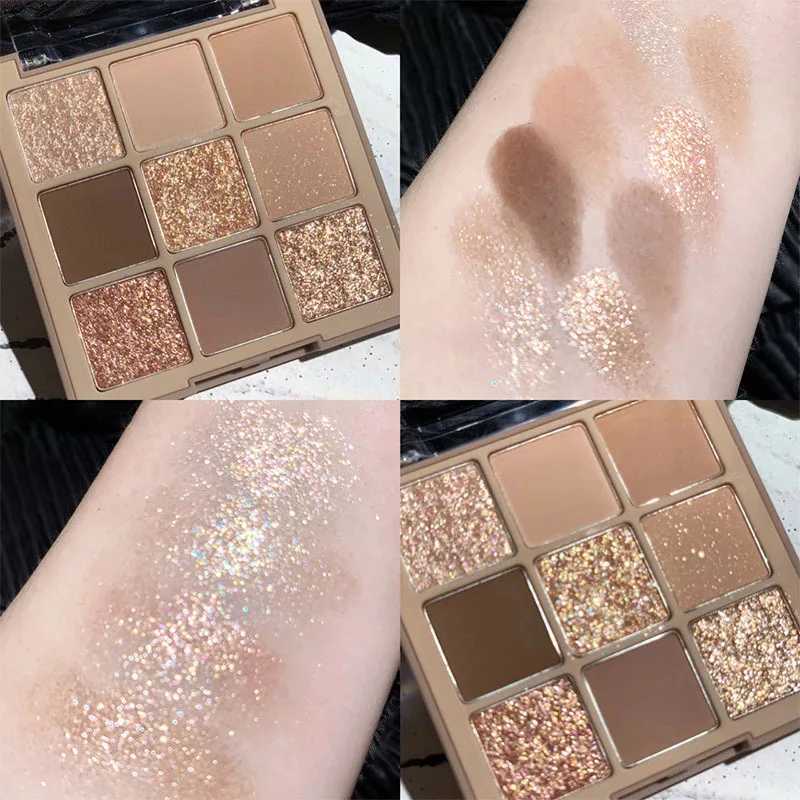 Nine-color Eyeshadow Tray Powder Fine Non-flying Powder Easy To Halo-dye Lasting Bright Pearl Eye Shadow Palette CosmeticsXJ250520