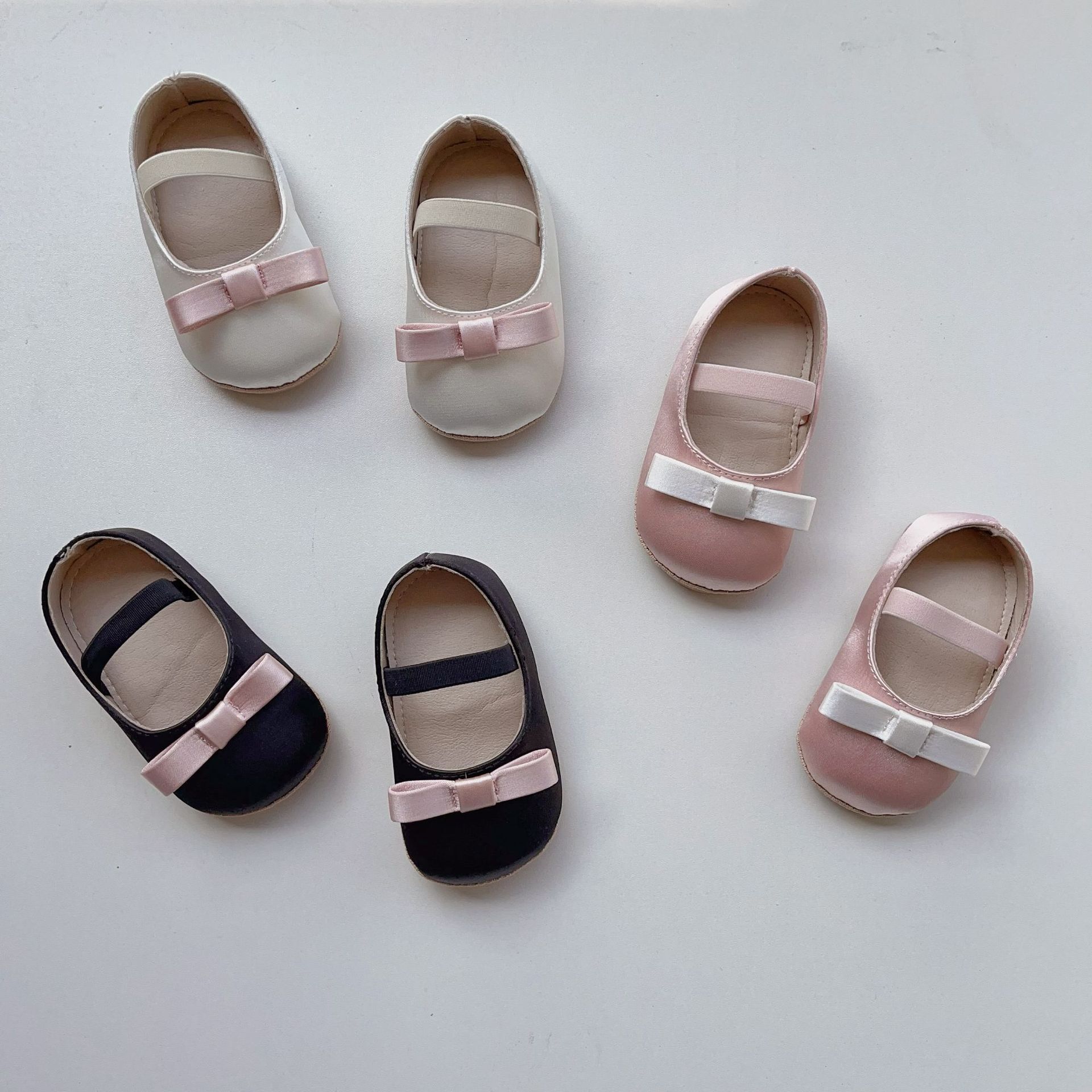 Ddmyshoesvip New Spring And Autumn Baby children's shoes Cloth For Women Soft Soled Slip Step Front Shoes Butterfly Knot Anti Falling Heel Prince