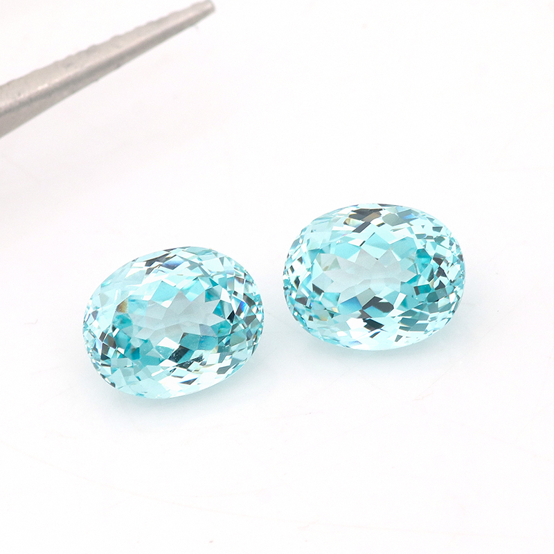 Factory Price Precious Gemstone Lab Created Paraiba Wholesale Mint blue Oval Cut Loose Gemstone Lab Grown Paraiba Tourmaline for jewelry