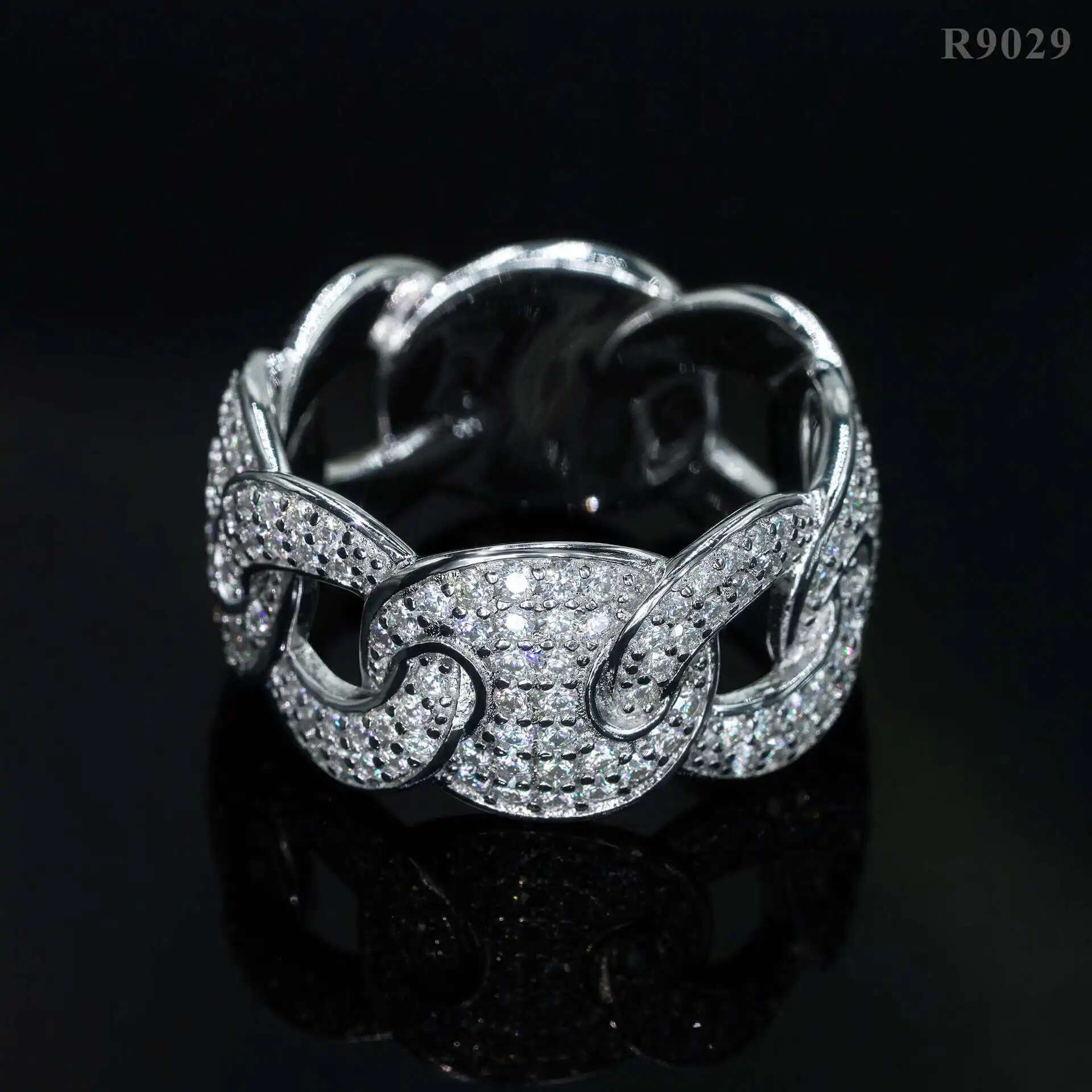 D Color Men Moissanite Ring s925 Silver 1.3mm Moissanite Ring for Women Luxury Mens Womens Full Moissanite Hiphop Rings 2023