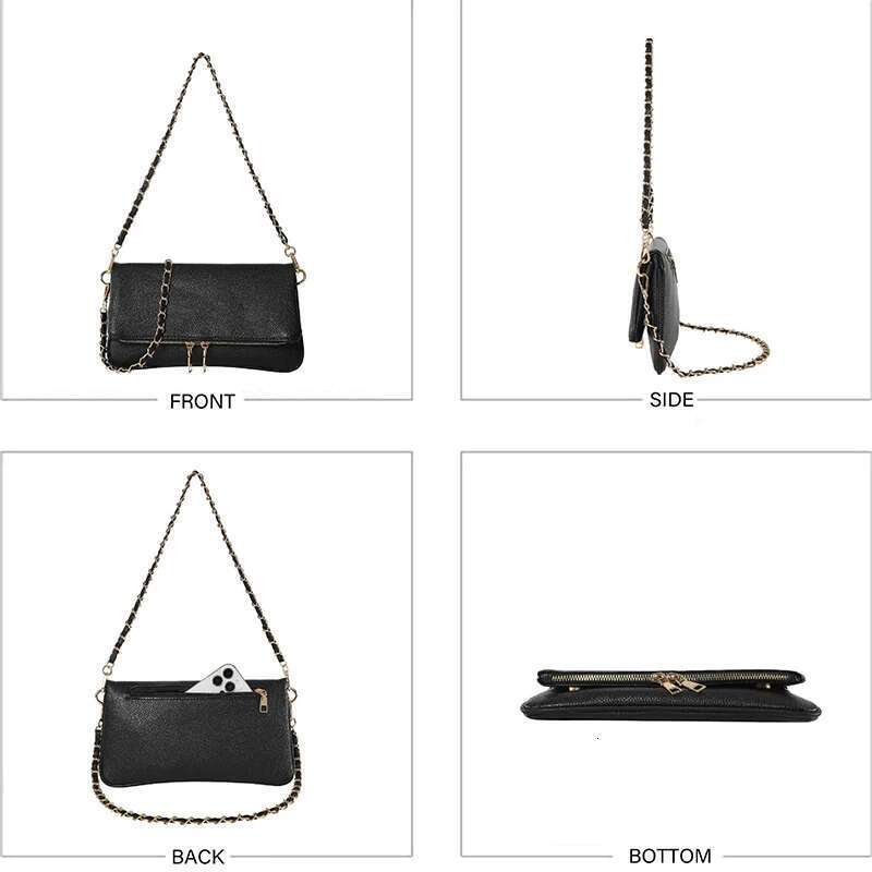Brand Designer Women's Shoulder Flip Cover High Quality Pu Leather Chain Messenger Bag 2025 New Versatile Crossbody Handbags