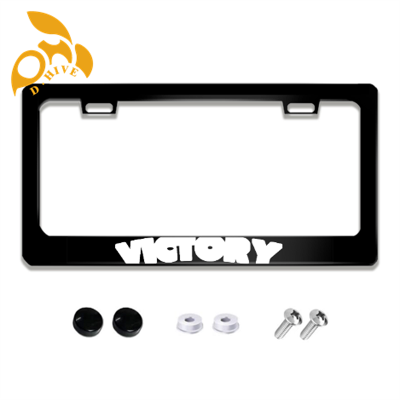 Free Shipping new designer customized Exterior Accessories License Plate Frames printing black
