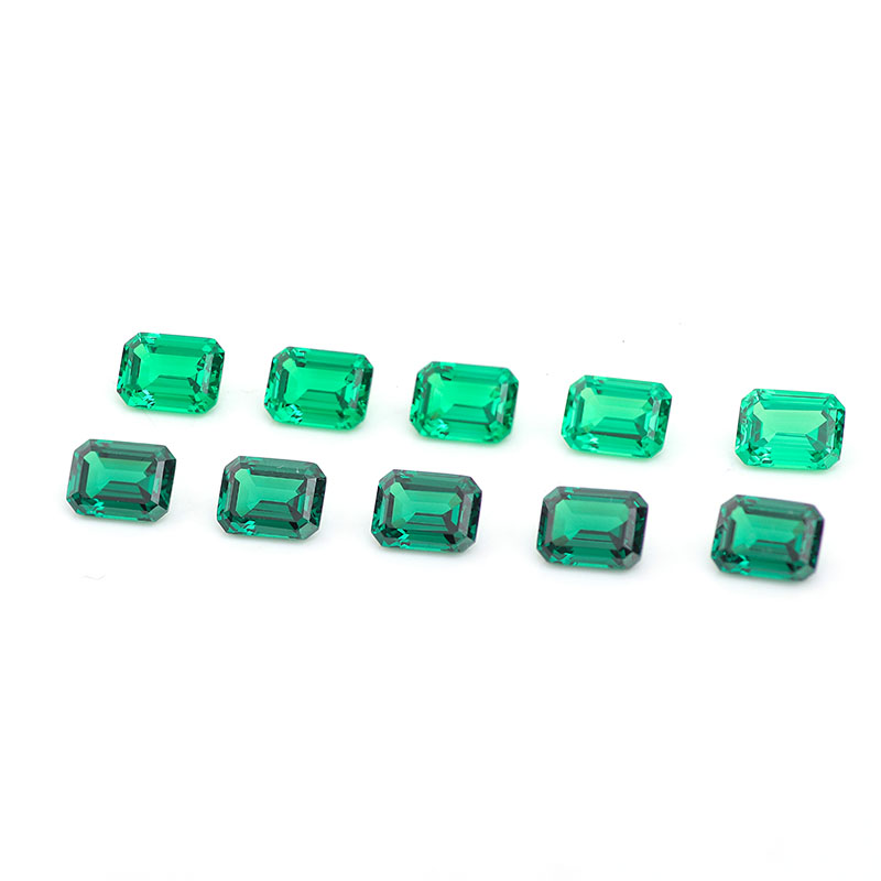 Wholesale Price Lab grorwn Emerald Gemstone Muzo Colombia Green Hydrothermal Lab Created Loose Emerald Stones for Ring Jewelry Making