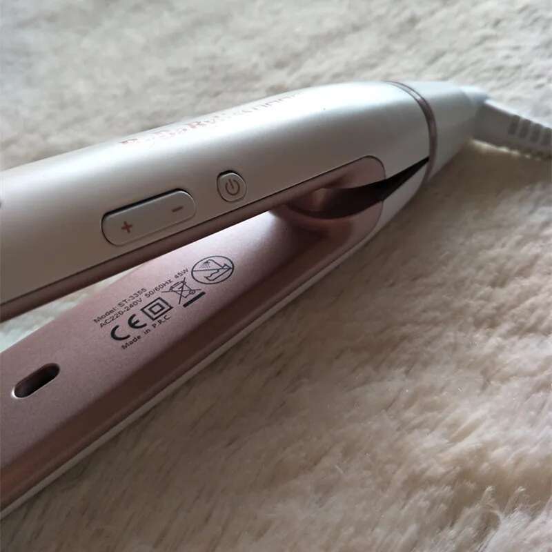New 2-In-1 Ceramic Professional Curling Iron Rod Curler Straightener Replaceable Lcd Hair Styling Tool